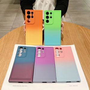 Gradient Case For Xiaomi Mi 13T Pro Mi13T Xiaomi13T 13TPro 5G 2023 Soft Flexible Liquid Silicone TPU Shockproof Bumper Phone Cover Back Casing Anti Drop Two Color