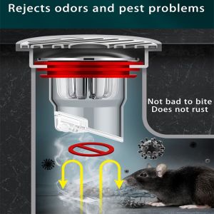 Japan Upgrade New ABS Magnetic Floor Drain Core Universal Double open quick row Anti-insect and anti-odor Solve sewer drain pipe odor Large Drainage Filter Dirt Hair Sealing Cap Traps Drains cover Drainer Strainer