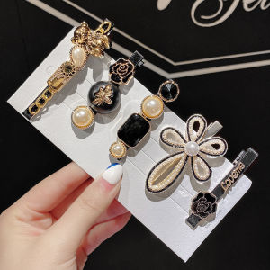 Trendy Pearl Hair Clips Side Bangs Hair Grips Womens Fashion Hair Accessories Bun Hairpins Korean Style Alloy Hairclips