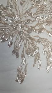 Vải Ren Thêu Hạt Sequin Châu Phi Chất Lượng Cao Vải Tuyn Pháp Cao Cấp Dành Cho Cô Dâu Chú Rể Tiệc Cưới Nigeria