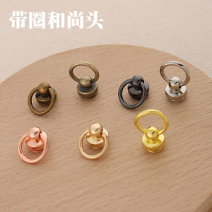 8041 [with Ring Monk Head] Handmade DIY Leather Pacifier Nail Leather Hook Head 6mm Ring 12mm