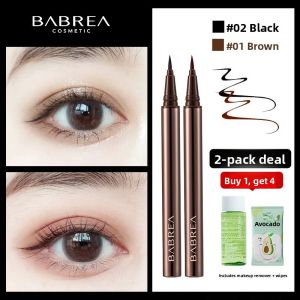 Waterproof Long-Lasting Smudge-Proof Ultra-Fine Beginner-Friendly Eyeliner Pen for Women Babrea Smooth Color Eye Liner Pen