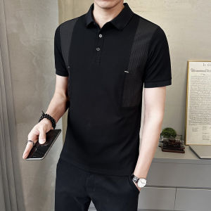 Áo Thun Nam Mùa Hè Tay Ngắn Polo Cổ Polo Màu Trơn Thời Trang Mới Phong Cách Thường Ngày Nửa Tay Áo Thể Thao Thường Ngày