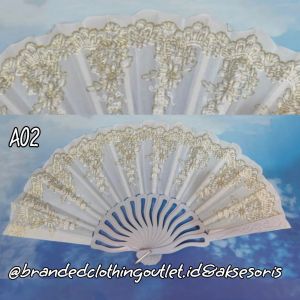 KIPAS SATIN GLITER NEW STYLE / KIPAS TANGAN LIPAT GLITTER PREMIUM / KIPAS PENARI / KIPAS SOUVENIR / KIPAS GAYA SPANYOL CHINA / HAND HELD FAN / QV2846