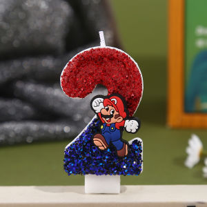 Super Mario Party Candles Number 0-9 Kids Birthday Party Cake Decoration Supplies Cute Cartoon Mario Party Accessories Supplies