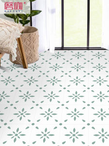Bathroom Waterproof Anti-Slip Floor Tile Stickers Self-Adhesive Kitchen Washroom Wall Ground Flower Brick Paper Bathroom Renovation Floor