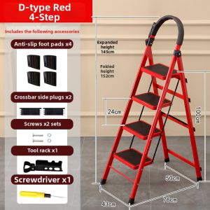 Indoor Folding Elevating Telescopic Ladder