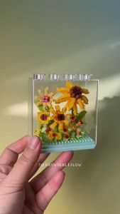 Mainan Edukasi Florist Building Block Bricks Sunflower DIY Susun Balok Bunga Flowers Kotak Akrilik