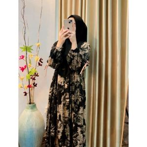 Warna warni Brand gamis dress rayon diamond gamis premium motif terbaru Nyaman di pakai BUSSUY FRENLY