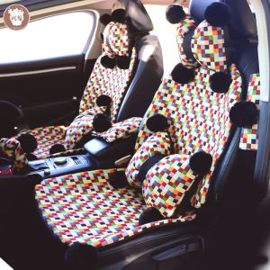 Bộ Đệm Ô Tô Runyou Dễ Thương Fruit Dạ Hội Vòng Eo Gối Còn Lại Cổ Ô Tô Và Tấm Đệm Hỗ Trợ Thắt Lưng Tất Cả Các Phiên Bản Vải Lanh