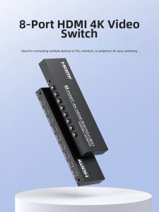 NUOMEIDA | 8-in-1 HDMI Switcher 4K High Definition Multi Device Sharing