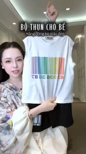 Set Đồ Bé Trai Sát Nách Cotton Thun Lạnh 4 Chiều MÃ V 7 MÀU Thoáng Mát 13 đến 50kg - Con Xinh