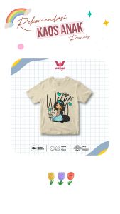 Kaos Distro Anak Perempuan Tangan Pendek Motif Kalakter Jasmine Usia 1-11 Tahun K151