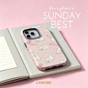Potdemiel | Pink Black Swirl For Case For iPhone 17 16 15 14 Plus 13 Pro Max Shockproof Hard PC Flower Cover
