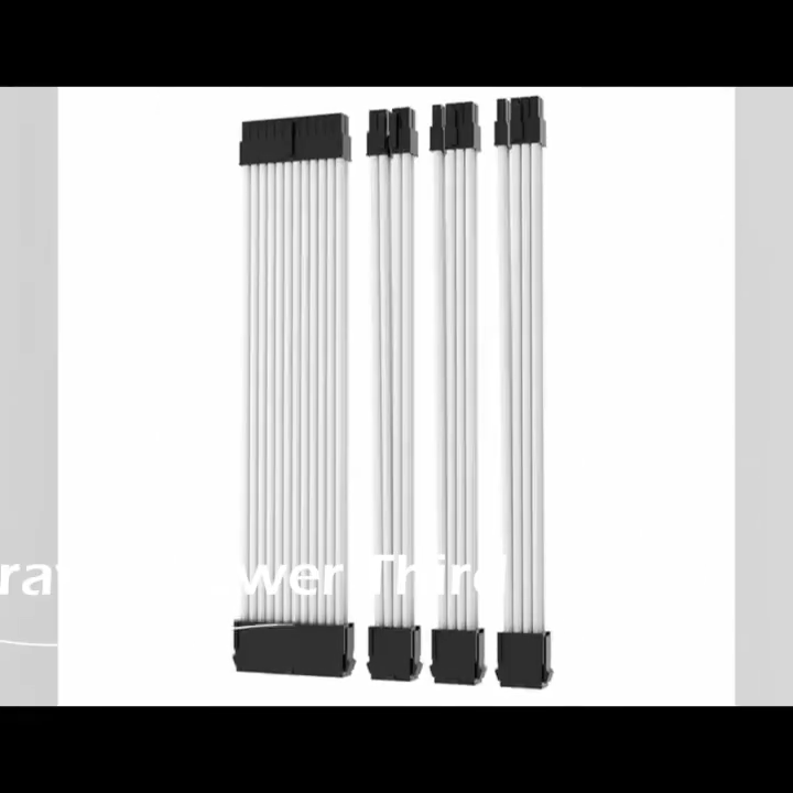 Cable Extension Kit 30CM Length ATX Computer with Cable 24Pin 8Pin(6P+2P) PCI-E/PC Sleeved Cable