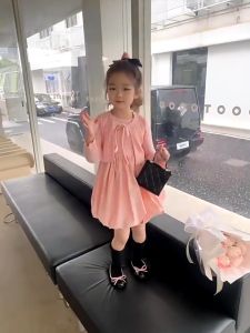 X BABY Dress Gaun Lengan Panjang Anak Perempuan Bahan Katun Knit Rok Balon Korean Style Usia 1-4 Tahun
