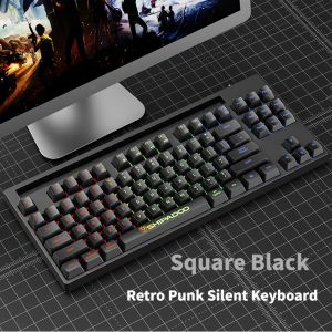 NexusClick Hot Sale 87 keys Backlit Mechanical Feel Keyboard Wired Gaming Keyboard waterproof Luminous keycap for Laptop Office