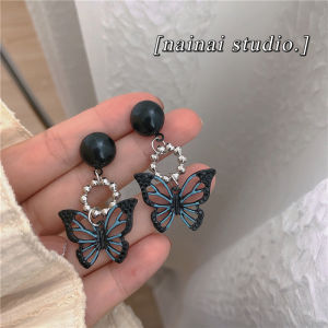 Black Butterfly Earrings Sweet Cool Retro Design  out Fashion Jewelry Womens Alloy Silver Gold Plated Bug Pattern