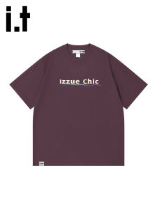 izzue | T-Shirt For Men Slim Lightweight Letter Print