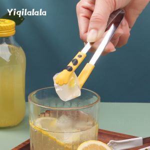 Stainless Steel Ice Clamp Dirty Matter Ice Sugar Rectangular Ice Block Clip Handheld Clamp Kitchen Dining Tableware Accessories