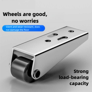 4pcs Doors Sinking Repair Caster Wheels Support Door Droop Pulley With Screws Silent Rubber Wheel Wooden Furniture Drawer Caster