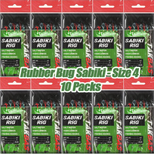 10Packs Sabiki Rigs Saltwater Fishing Bait Real Fish Skin Feathered Hooks For Freshwater Flasher Sabiki Rig For Mackerel