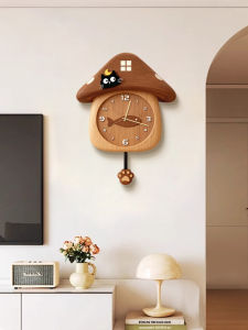 Cute Creative Cat Shaped Silent Luxury Wall Clock