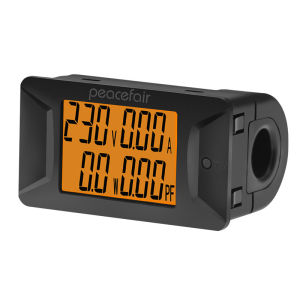 Đồng hồ đo kỹ thuật số Peacefair AC tích hợp biến áp màn hình điện tử hiển thị 4 thông số điện áp tối đa 400V/100A