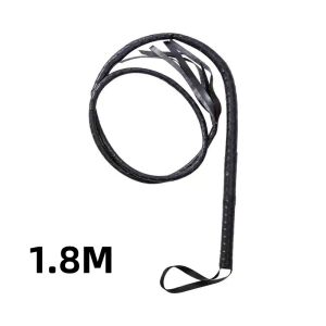1.8m Cowboy Whip PU Leather Synthetic Prop Whip For Circus Animal Trainer Role Play Accessory Western Costume Stage Performance
