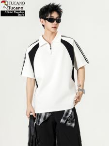 TUCANO | Color Block Breathable Half-Zip Polo Shirt