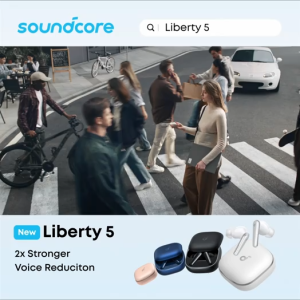Anker Soundcore Liberty 5 A3957 Noise-Cancelling Hi-Res True-Wireless Earbuds | Dolby Audio | 6-Mic AI Calls