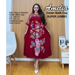 DASTER SUPER JUMBO pakaian wanita baju tidur batik Cap kain rayon Samitex untuk ibu menyusui hamil