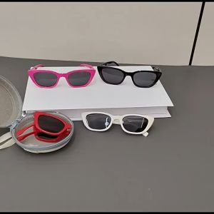 Kính gấp gọn phong cách mắt mèo dễ thương cho TRẺ EM tiện dụng thời trang mã Y3016