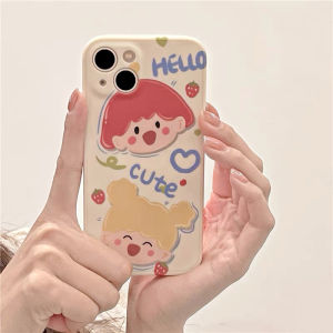 Cartoon Girl Silicone Phone Case Full Cover Protection for iPhone 13/12 pro Max 11 14 15 pro 16 pro Max Anti-Fall Soft Shell