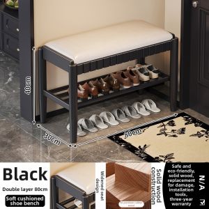 YONGJUE | Household Shoe Changing Bench Solid Wood