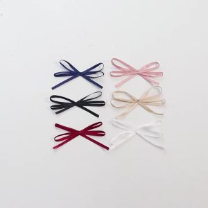 30pcs 7x4cm Polyester Satin Ribbon Bows Sweet Double Layers Hand Tied Bowknot For DIY Wedding Party Clothing Headwear Decoration