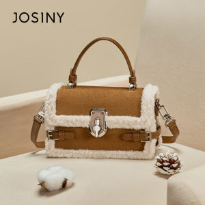 Josiny | Vintage Brown Versatile Fur Small Square Handbag