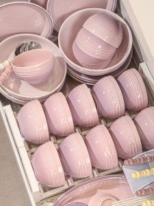 QIANZAO | Purple Ceramic Dinner Set Home Use