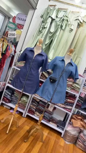 ES1061 ชุดเดรสยีนส์ #สาวอวบ ใส่งาน สวย น่ารัก แพทเทิร์น