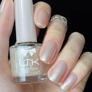 Aurora White Gold Nail Polish Sparkling No Baking Micro Adhesive Diamond Shiny Long Lasting Quick Dry Non Peeling Nail Art Supplies