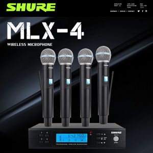 SHURE MLX-4 Professional wireless microphone (1 receiving host 4 wireless microphones) UHF 200 meters of reception distance stable signal suitable for stage KYV wedding venue conference