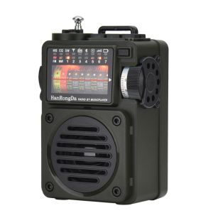 3in1 HRD 700 AM FM เครื่องเล่นเพลงวิทยุวิทยุพกพาได้รับ BT 3W บัตร TF สนับสนุนลำโพงดึงออกได้ลำโพงเสาอากาศรับสัญญาณ