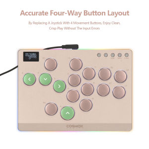 ⭐⭐⭐Haute42-COSMOX Leverless Controller Gaming Joystick For PC / PS4 / PS5 Steam Switch Arcade Keyboard Fighting Hitbox Stick