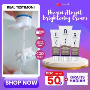 PHERINI Pemutih Ketiak Armpit Brightening Cream Pencerah Area Lipatan Gelap Selangkangan Leher Hitam Ampuh Original