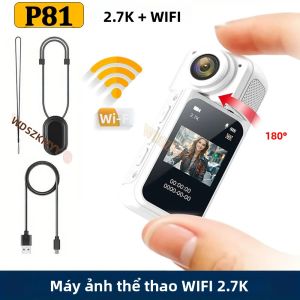 Camera Mini Di Động WIFI 2.7K 180 Độ ° Máy Quay Video Kỹ Thuật Số Có Thể Xoay Được Máy Quay Video Thể Thao Ngoài Trời Thực Thi Pháp Luật Máy Ảnh Mini DV