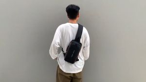SANCY Men Chest Bag Nylon Shoulder Messenger USB Charging Bag For Outdoor Anti Theft Bag - Fulfilled by SANCY