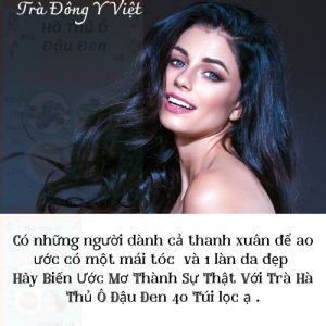 Trà Hà Thủ Ô - Đậu Đen bí quyết trường Thọ Trẻ lâu thanh nhiệt giảm mụn cải thiện tóc bạc sớm 1 bịch trà - 40 túi lọc