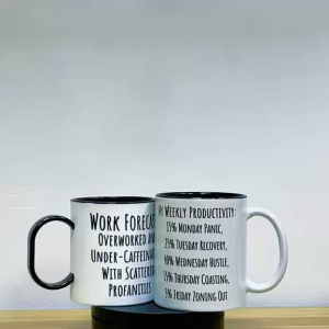 Transfer It Personalized 11oz Funny Office Ubreakable Polymer Inner and Handle Color Coffee Cup Mug