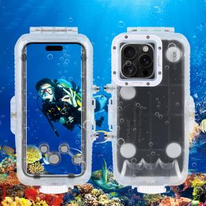 PULUZ 40m/130ft Waterproof Diving Case For iPhone 16 Pro Max 16 Pro 15 Pro Max / 15 Plus / 14 Plus  16 / 15 / 15 Pro / 14 / 14 Pro Photo Video Taking Underwater Housing Cover