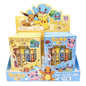 Pokémon Gel Pen Set Cute Pikachu Squirtle Eevee Bulbasaur Retractable PensST Nib Retractable Pens Quick Drying Ink for Students